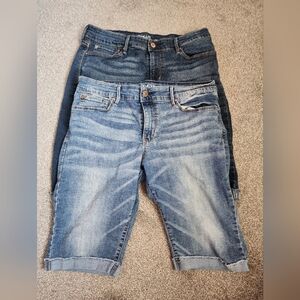 Denizen from Levi's Dark and Light Blue Jean Shorts